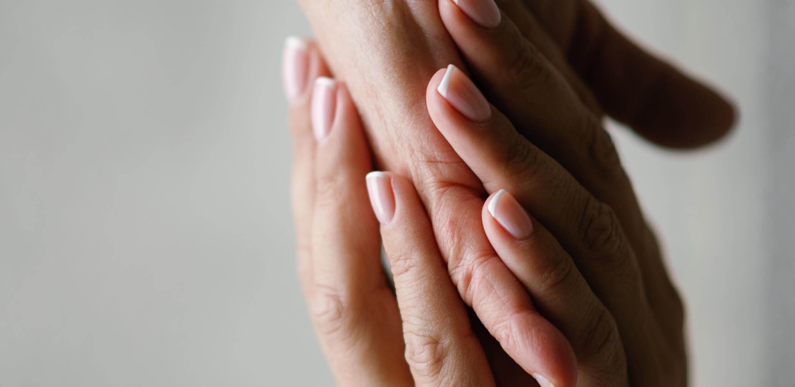 Hands together in care